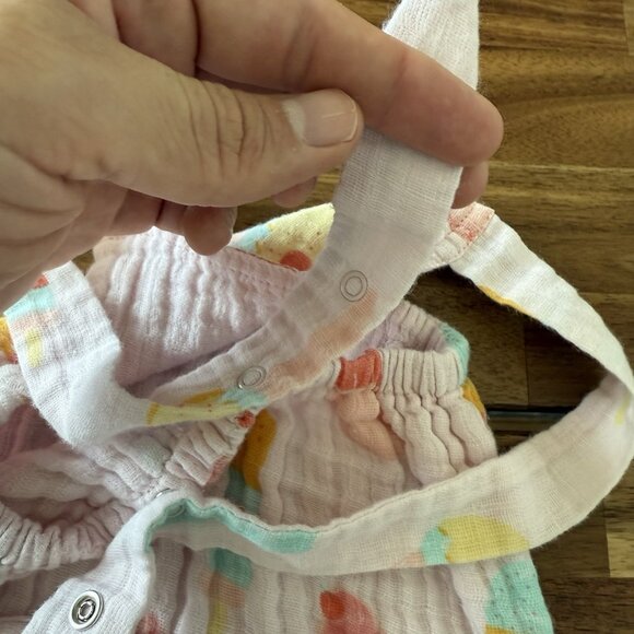 Angel Dear Ice Cream Print Cotton Muslin Bubble Romper Size 18-24mo Beach Summer - Picture 9 of 10